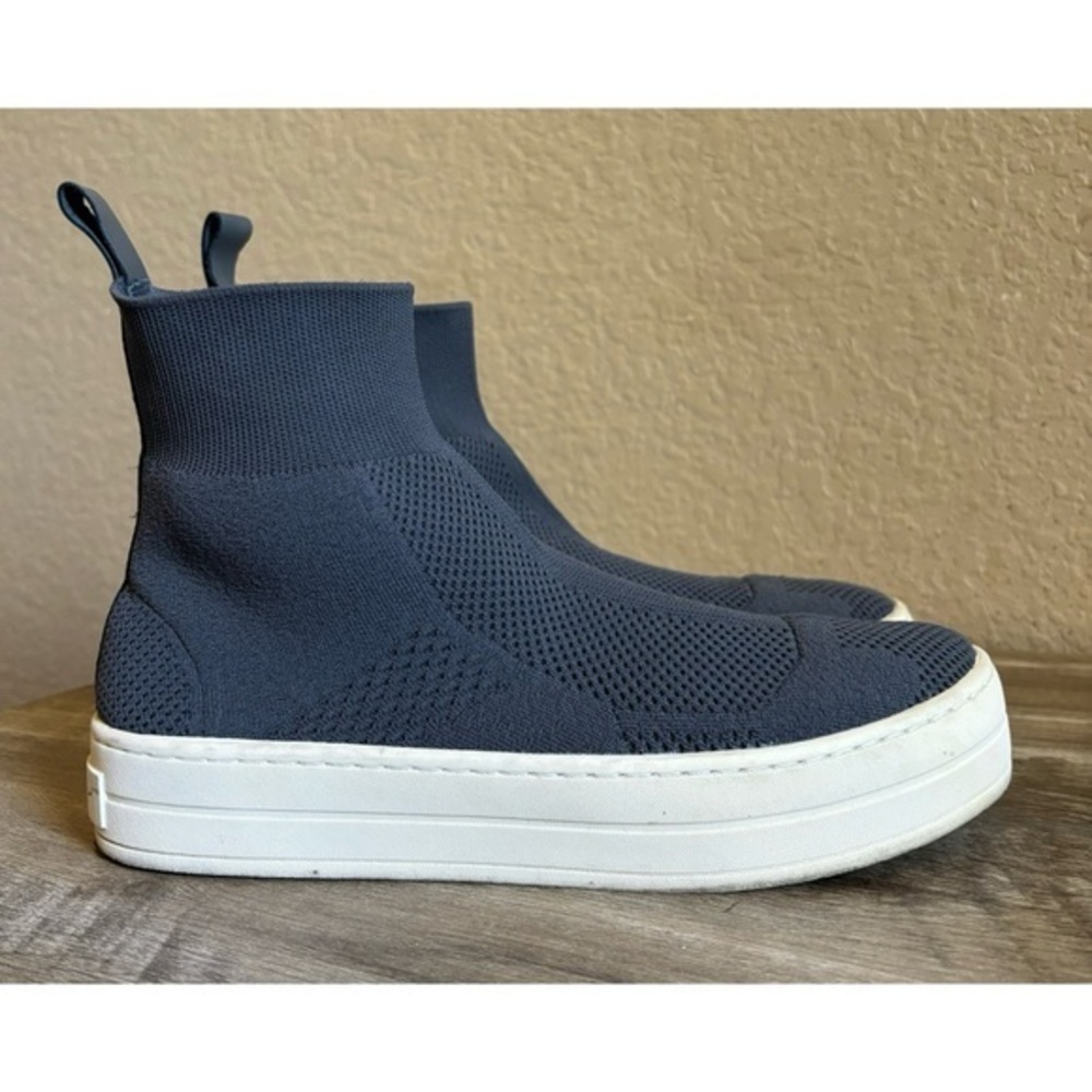 J Slides High Top Pull On Knit Fabric Platform Sneakers